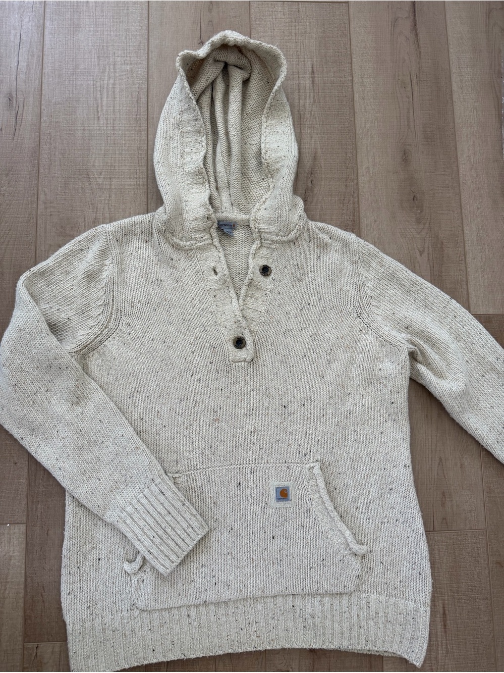 Carhartt Women’s Cream Hooded Knit Sweater-XL